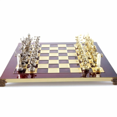 Ensemble de Jeu d'Échecs en Metal Lanceurs de Disque Or & Argent - 36 x 36 cm – Image 11
