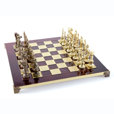 Jeu d'échecs Renaissance - Échiquier et Pièces d'Echecs en Metal Or et Bronze – Image 8