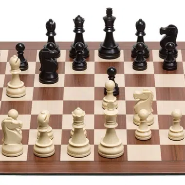 Echiquier DGT Smart connecté avec pièces d'échecs noires et blanches disposées