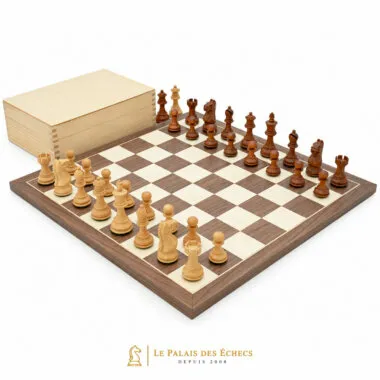 Jeu d'échecs Fierce Knight Tournoi Premium avec échiquier en bois - Le Palais Des Echecs