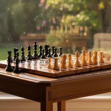 Jeu d'échecs Luxe Highgrove éclairé par la lumière naturelle - Le Palais Des Echecs
