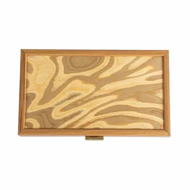 Petit Backgammon Liège Naturel Design Cubique - Pions Bois – Image 5