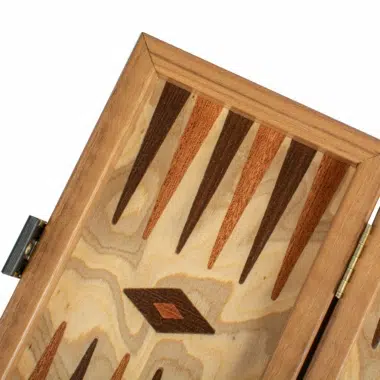 Petit Backgammon Liège Naturel Design Cubique - Pions Bois – Image 7