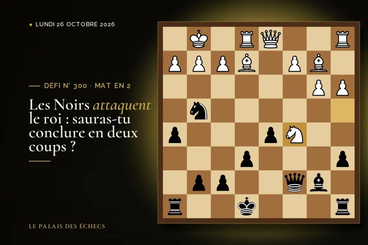Position du défi d’échecs n° 300 : Les Noirs jouent et matent en 2